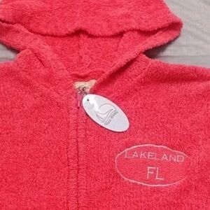 NWT Lakeland FL Hot Pink Hoodie Full Zip Shoe Shack  by Exist. Made Bangladesh.